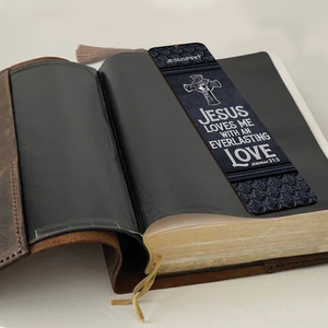 Personalized Wooden Bookmarks - Jesus Loves Me With An Everlasting Love BM21
