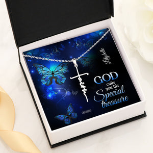God Calls You His Special Treasure - Beautiful Personalized Faith Cross Necklace FC21