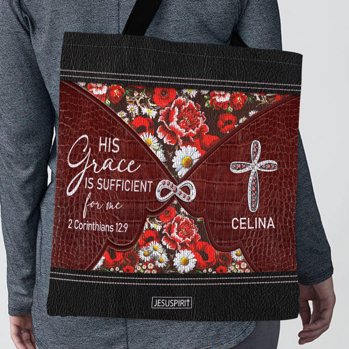 His Grace Is Sufficient For Me - Meaningful Personalized Tote Bag NUM312