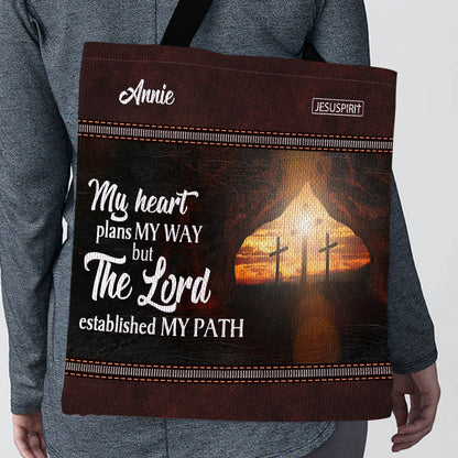 The Lord Established My Path - Beautiful Personalized Tote Bag HM424