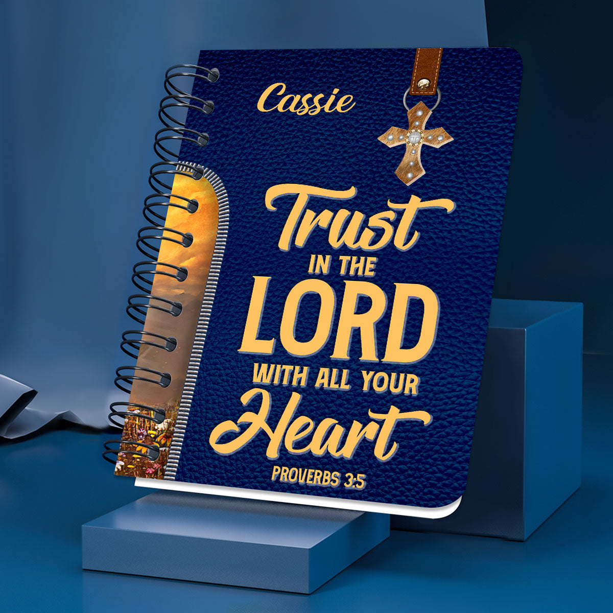 Trust In The Lord With All Your Heart - Special Personalized Spiral Journal NUM500