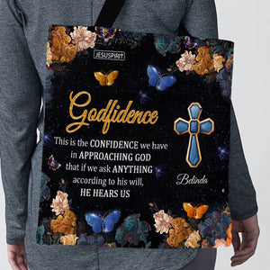 This Is The Confidence We Have In Approaching God - Beautiful Personalized Tote Bag NUM398