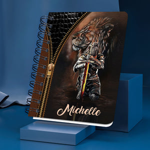 Awesome Personalized Spiral Journal - Warrior Of Christ NUM396