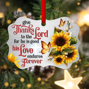 Give Thanks To The Lord - Special Sunflower Aluminium Ornament AO20