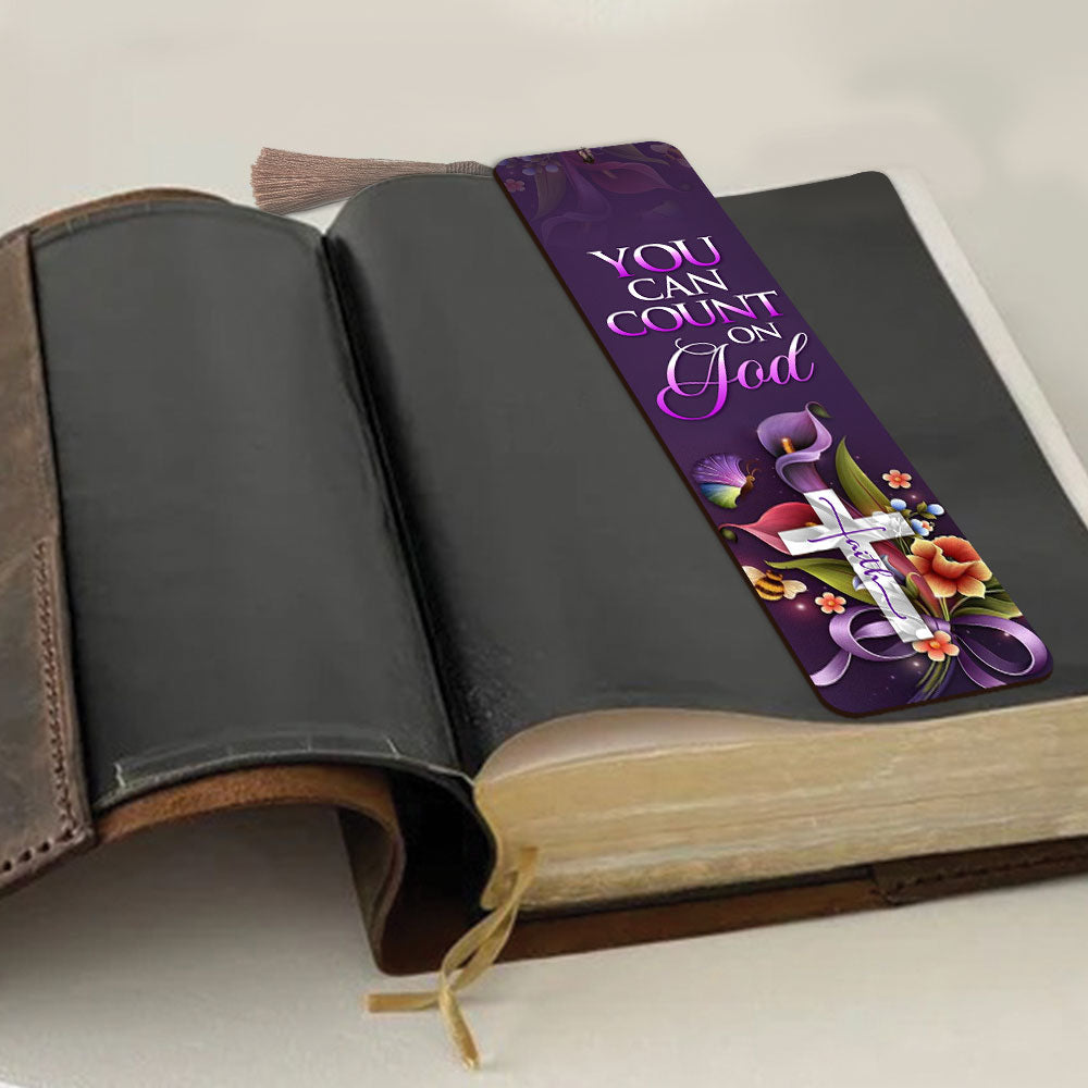 Beautiful Personalized Wooden Bookmarks - You Can Count On God MH32