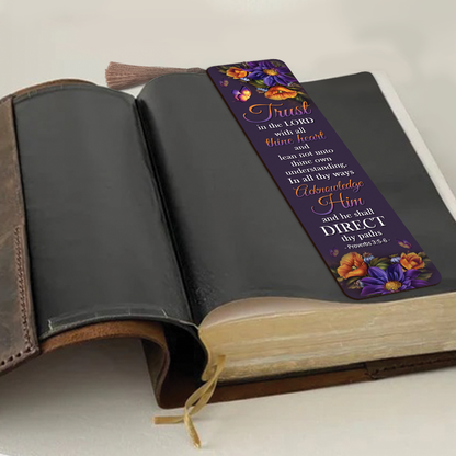 Personalized Wooden Bookmarks - Trust In The Lord With All Thine Heart MH04