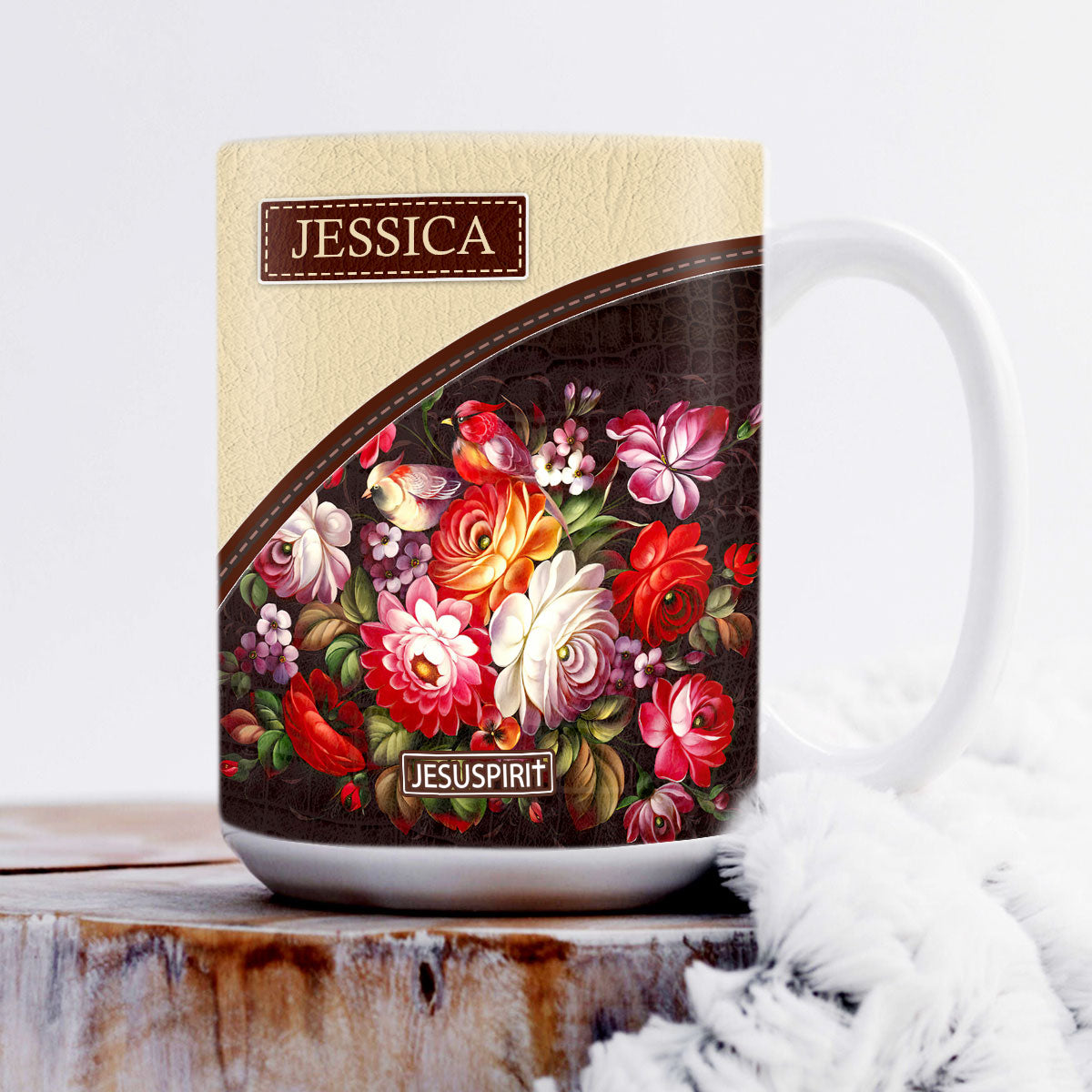 May He Make All Your Plans Succeed - Personalized Flower White Ceramic Mug NUM308