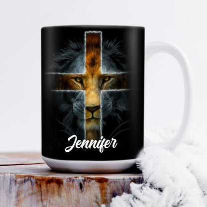 In Christ Alone, My Hope Is Found - Special Personalized Lion White Ceramic Mug MUG2