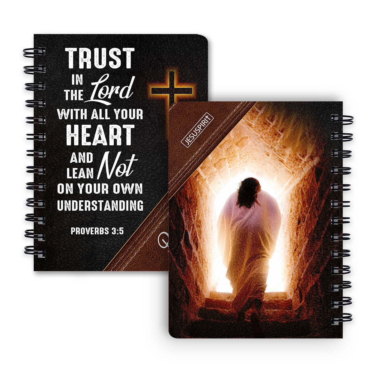 Trust In The Lord With All Your Heart - Unique Personalized Spiral Journal NUM395