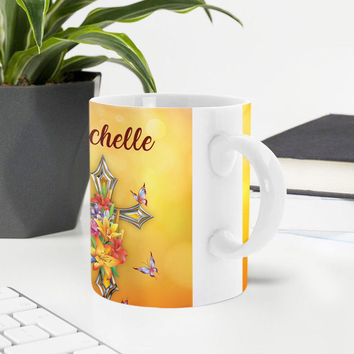 Trust God And Chill - Lovely Personalized Flower White Ceramic Mug NUA215