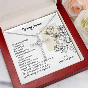 You’ll Always Be In My Heart - Special Personalized CZ Cross NUH406