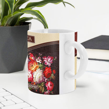 May He Make All Your Plans Succeed - Personalized Flower White Ceramic Mug NUM308