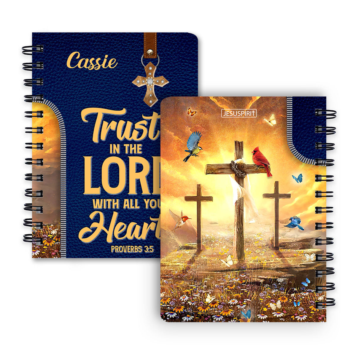 Trust In The Lord With All Your Heart - Special Personalized Spiral Journal NUM500