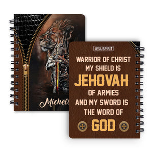 Awesome Personalized Spiral Journal - Warrior Of Christ NUM396