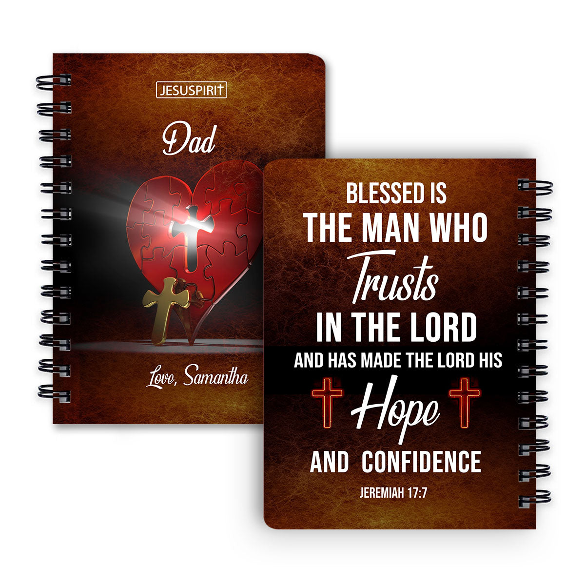 Blessed Is The Man Who Trusts In The Lord - Personalized Spiral Journal NUM373