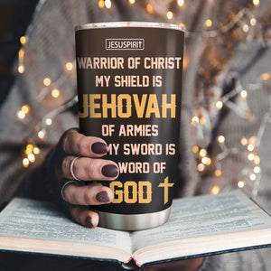 Warrior Of Christ - Personalized Stainless Steel Tumbler 20oz NUM396