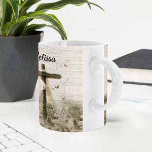 Stunning Personalized White Ceramic Mug - There Is Power In The Blood NUHN145F