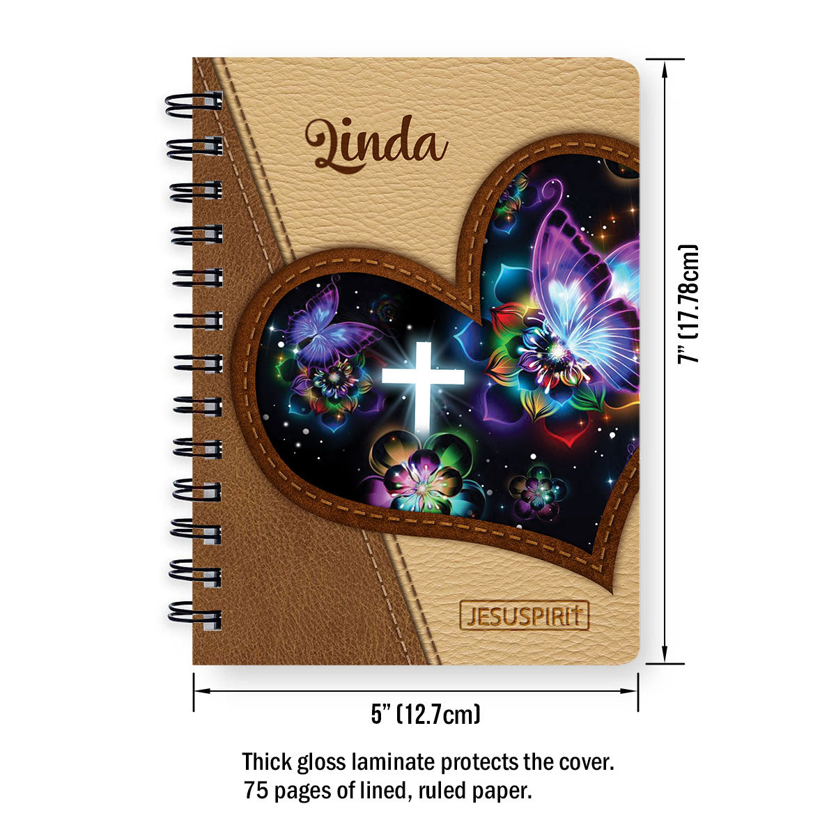 God Says You Are Special - Beautiful Personalized Butterfly Spiral Journal I03