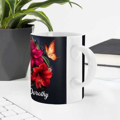 By Grace Through Faith - Pretty Personalized White Ceramic Mug H14