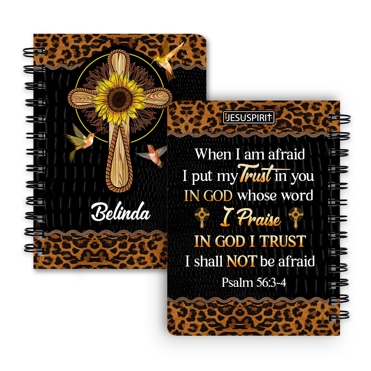 In God, Whose Word I Praise - Special Personalized Spiral Journal NUM434