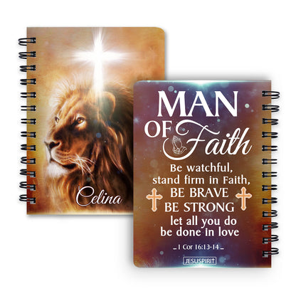 Man Of Faith - Unique Personalized Spiral Journal NUM385