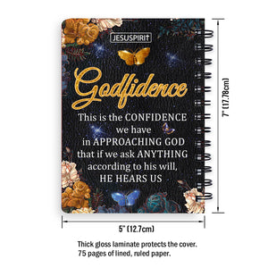This Is The Confidence We Have In Approaching God - Unique Personalized Spiral Journal NUM398