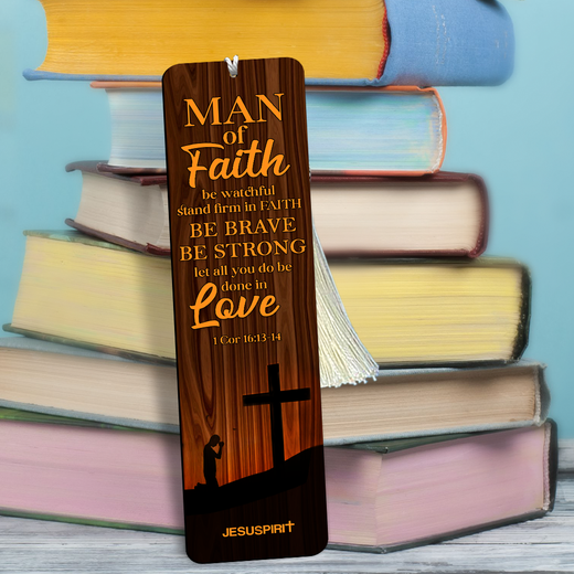 Special Personalized Wooden Bookmarks - Man Of Faith BM05
