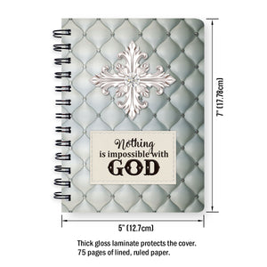 Unique Christian Spiral Journal - Nothing Is Impossible With God HH363