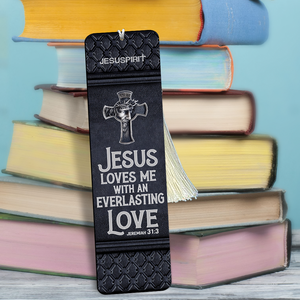 Personalized Wooden Bookmarks - Jesus Loves Me With An Everlasting Love BM21
