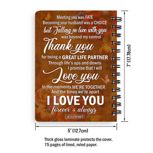 Gorgeous Personalized Rose Spiral Journal - Meeting You Was  Fate NUH268