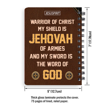 Awesome Personalized Spiral Journal - Warrior Of Christ NUM396