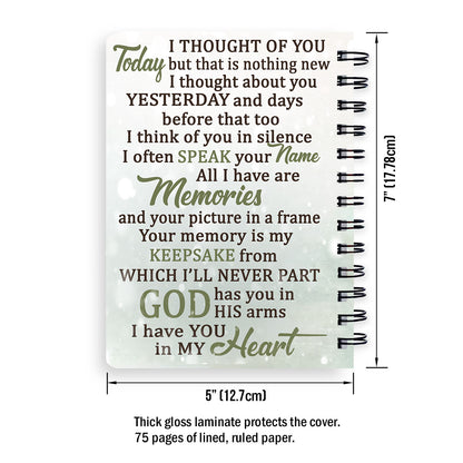 I Have You In My Heart - Personalized Memorial Spiral Journal NUM391