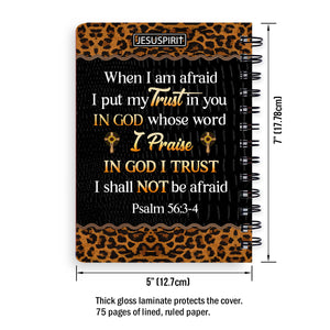 In God, Whose Word I Praise - Special Personalized Spiral Journal NUM434