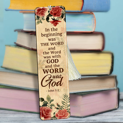 Personalized Wooden Bookmarks - In The Beginning Was The Word MH29