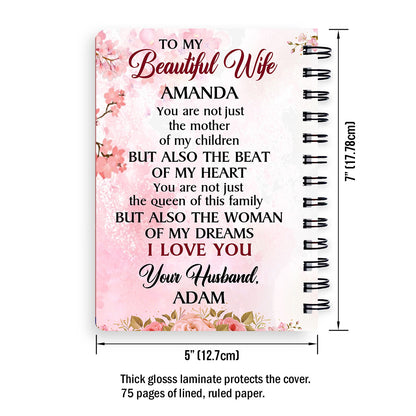 Meaningful Personalized Spiral Journal - You Are The Beat Of My Heart NUM392