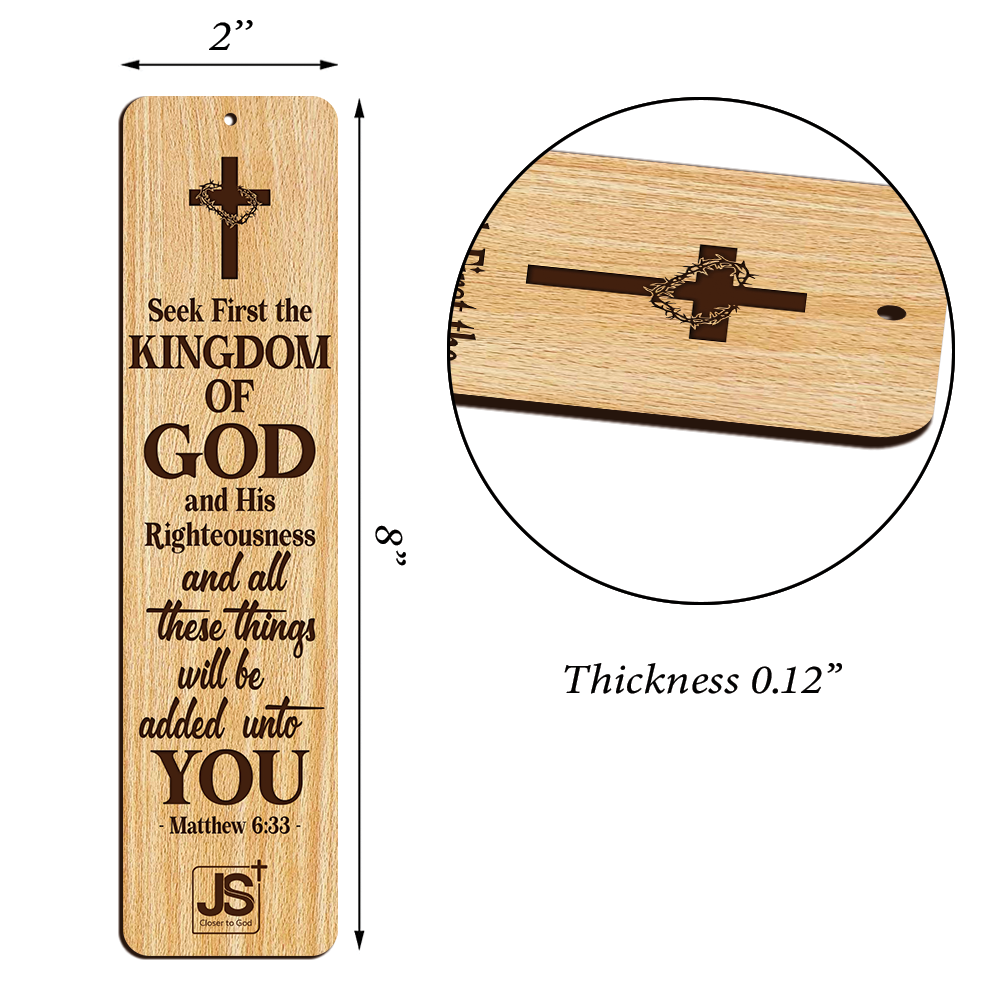 Special Personalized Wooden Bookmarks - Seek First The Kingdom Of God MH05