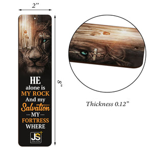 Special Personalized Wooden Bookmarks - He Alone Is My Rock MH33