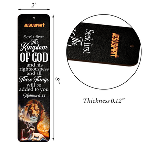 Seek First The Kingdom Of God - Unique Personalized Wooden Bookmarks BM11