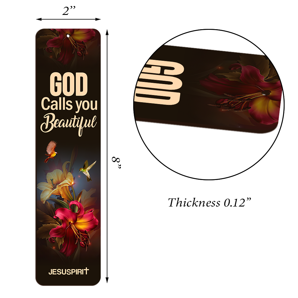 Lovely Personalized Wooden Bookmarks - God Calls You Beautiful BM26