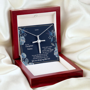 Beautiful Personalized CZ Cross - You Are Always My Little Girl NUH412