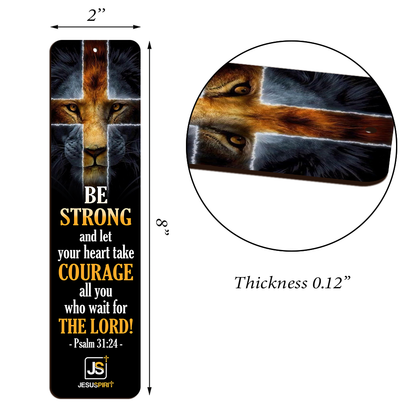 Beautiful Personalized Wooden Bookmarks - Be Strong, And Let Your Heart Take Courage MH22