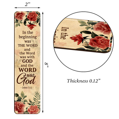 Personalized Wooden Bookmarks - In The Beginning Was The Word MH29