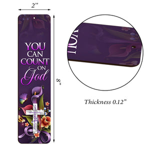 Beautiful Personalized Wooden Bookmarks - You Can Count On God MH32