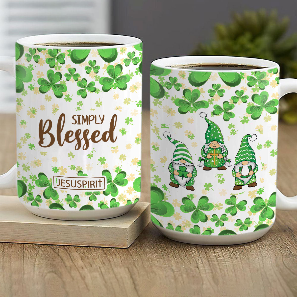 Must-Have White Ceramic Mug - Simply Blessed NUM377