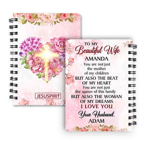 Meaningful Personalized Spiral Journal - You Are The Beat Of My Heart NUM392